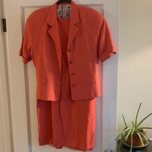 Women’s Benetton early 1990s linen tank dress and jacket
